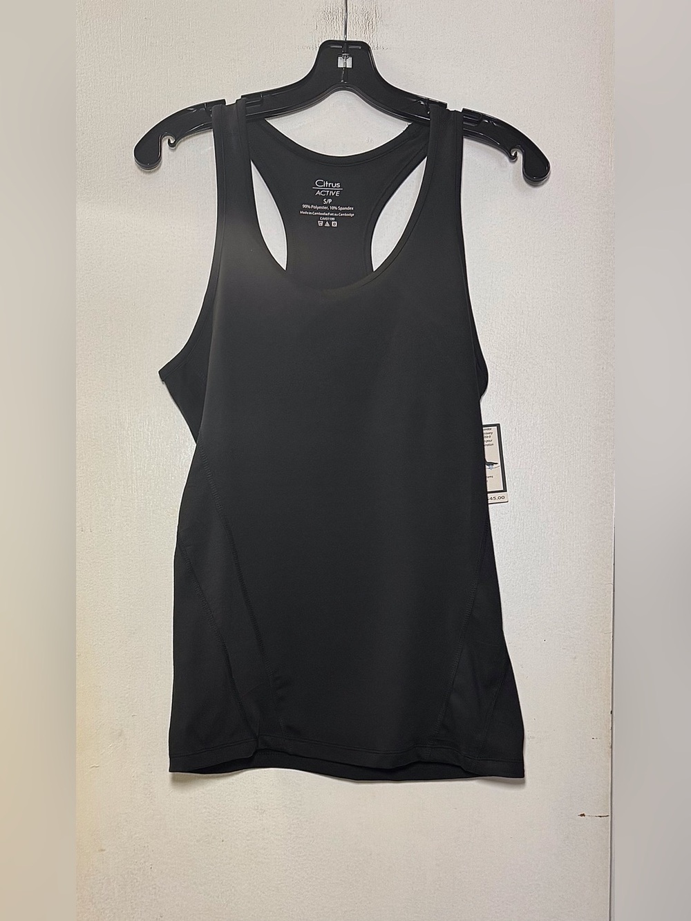 Citrus Racerback Active Tank-Black - Picture 2 of 7